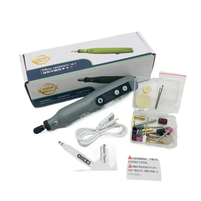 USB charging speed regulation electric grinder handheld pen electric grinder cutting and polishing mini electric drill