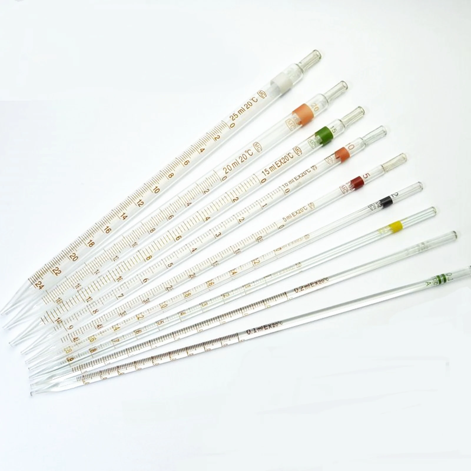 50ml Glass burette Measuring Pipette With coding gand Ring Graduated Dropper Lab Use