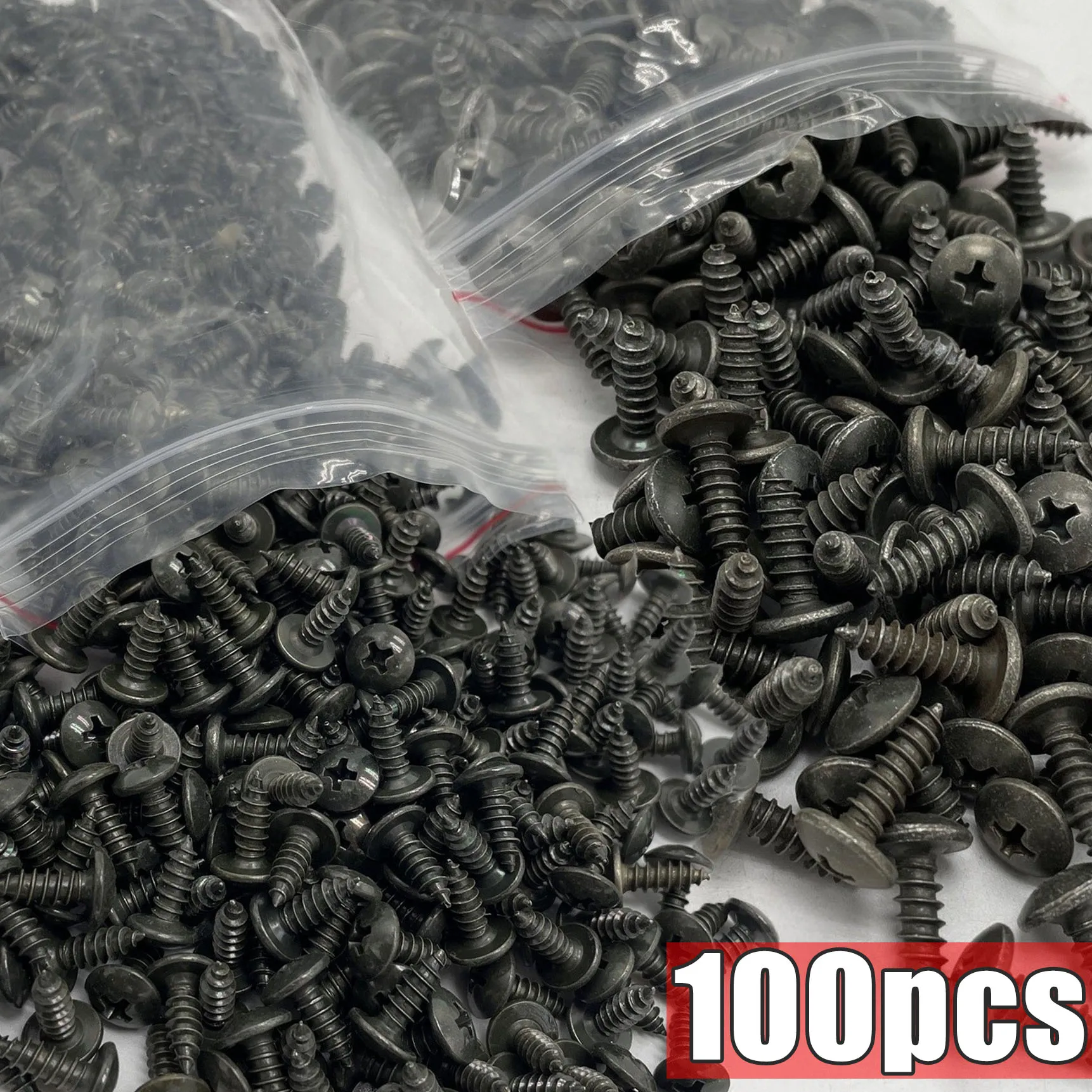 Mixed Car Motorcycles Metal 100/10pcs Screw Tapping Fastener U-Type with Screw Anti-rust Protection Clip Screw Buckle Iron Sheet