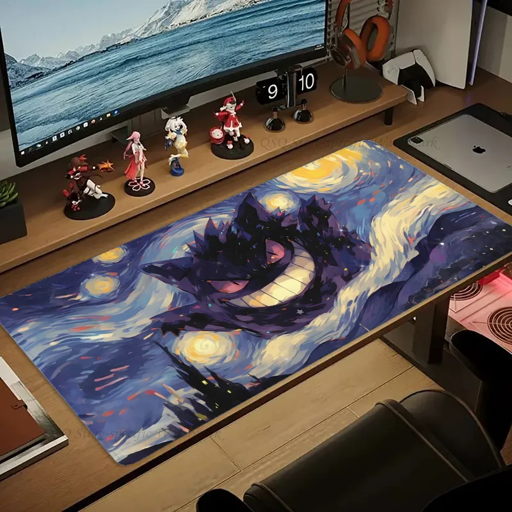 1pc Gengar Floor Mat Mouse Mat Desk Mat With Pad Gaming Accessories Prime Gaming XXL Keyboard Pad Padding Mat