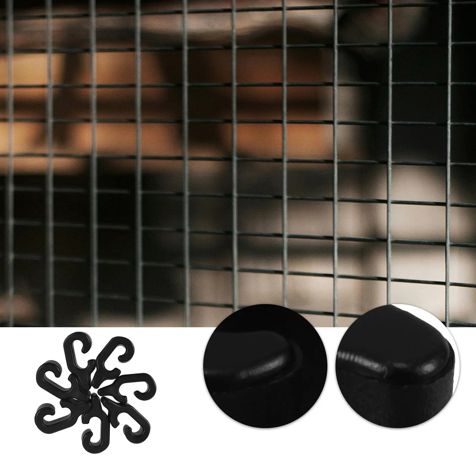 40Pcs Storage Cabinet Clips Wire Cage Door Buckle Latches Pet Crate Lock Clips Animal Enclosure Hardware Set Adjustable Latches