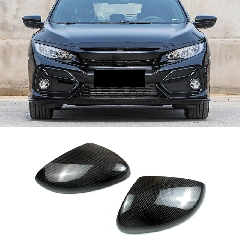 

Car Real Carbon Fiber Side Rear View Mirror Cover Trim Side Wing Mirror Caps For Honda 11Th Generation Civic 2022-2023