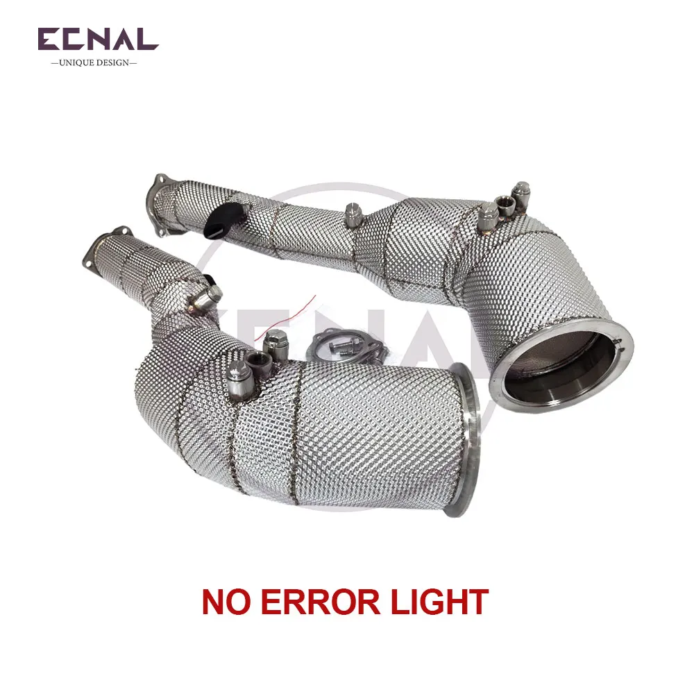 

Ecnal Exhaust Pipe for Audi S6 S7 C8 2.9T 2020+ No Error Light Downpipe with Heat Shield SS304 Sport Exhaust System