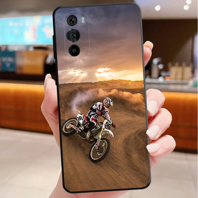 

Phone Case For Motorola Edge 50 40 Pro 60 50 40 30 Ultra Neo Fusion Moto G85 G72 G53 G54 G84 G13 G32 Motocross Cross Dirtbikes