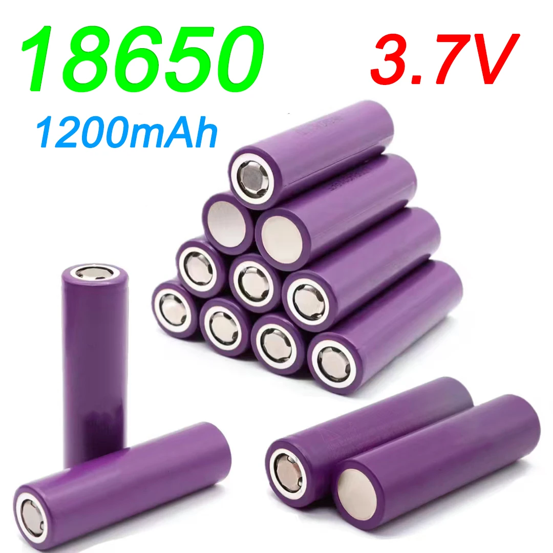 18650 3.7V 18650 1200mAh Lithium Rechargeable Battery 25A Discharge Electrical Tools Flashlight Battery NCR18650B HG2 No PCB