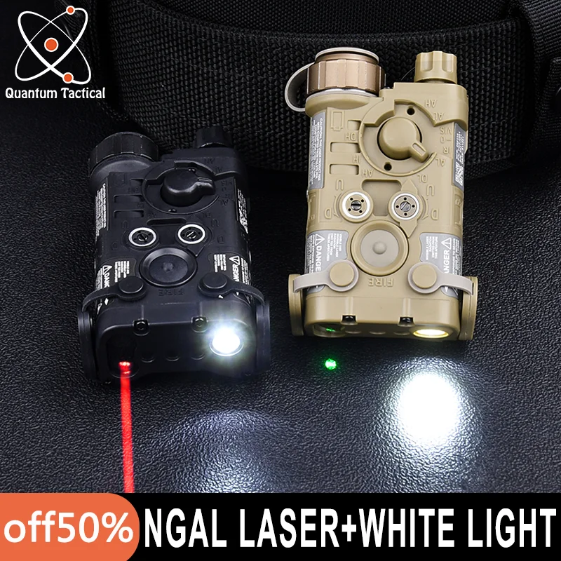 

Wadsn Hunting NGAL Tactical Red Green Blue Dot Laser White Light Indicator LED Outdoor Scout Flashlight NO IR Fit 20MM Rail