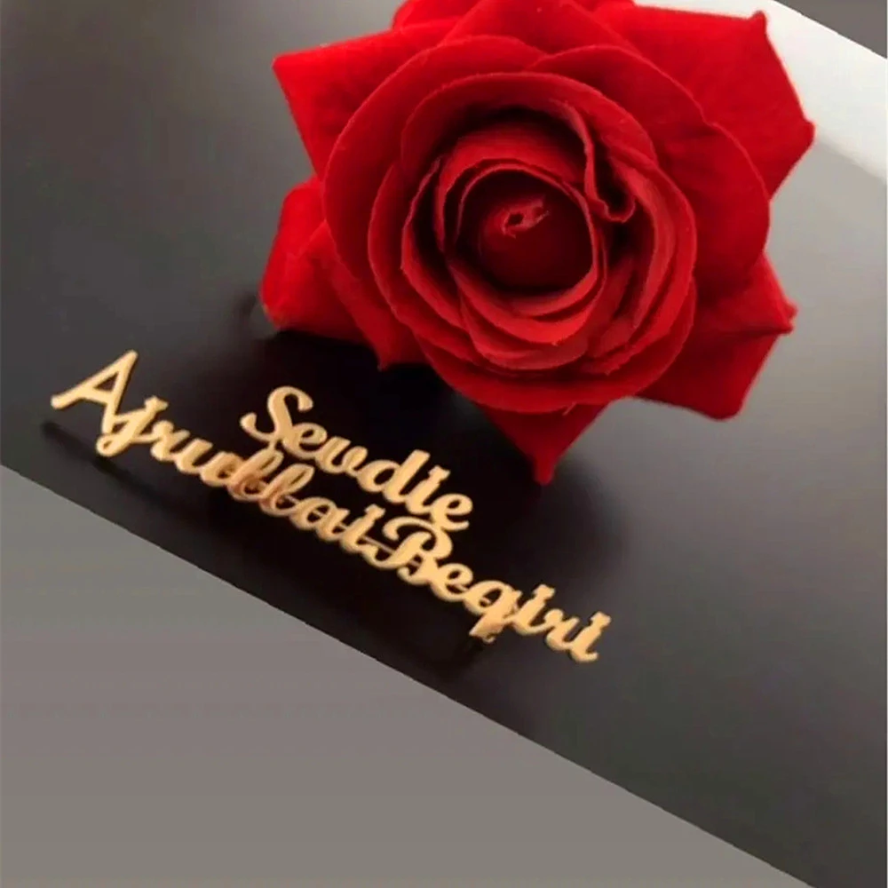 

Personalized Double Names Brooch Stainless Steel Two Name Badge Pins Bridesmaid Gift for Women Men Wedding Jewelry Broches