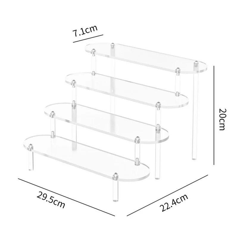 Helder acryl displaystandaard voor anime figuren cupcake plank organisator desserts houder juwelen display stijgbuizen standaard parfumstandaard