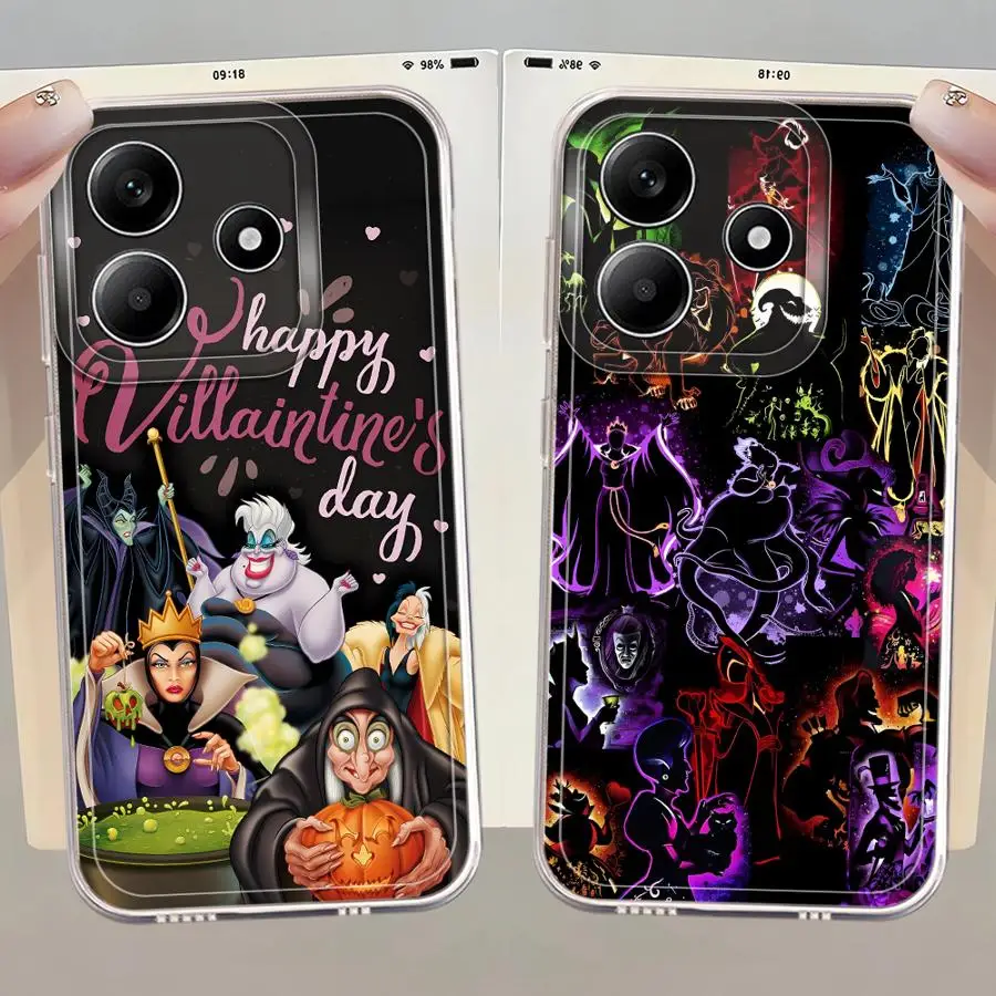Custodia morbida per telefono per Xiaomi Redmi Note 9S 13C A4 11S 12S 9 10 11 Pro 10Lite 14C 10S 12 13 14 Pro Plus Disney Villains