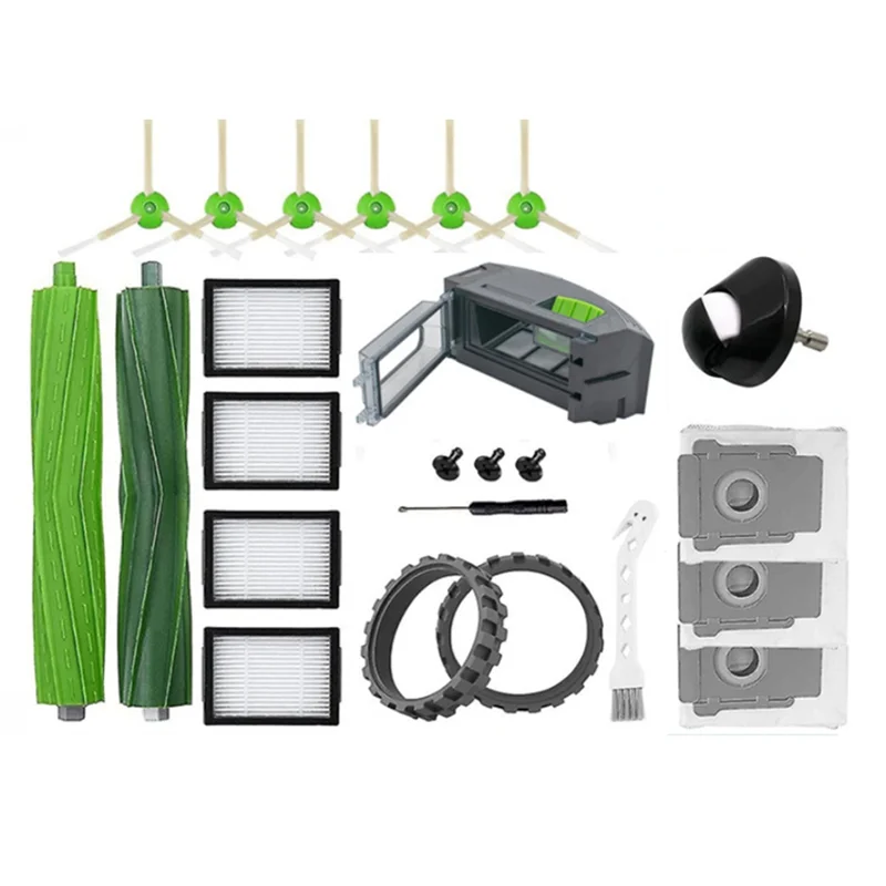 ABVJ-Robotic Staubsauger-Bürsten-Set für Irobot Roomba I7 I7+ I3 I3+ I4 I4+ I6 I6+ I8 I8+ J7 J7+/Plus E5 E6 E7