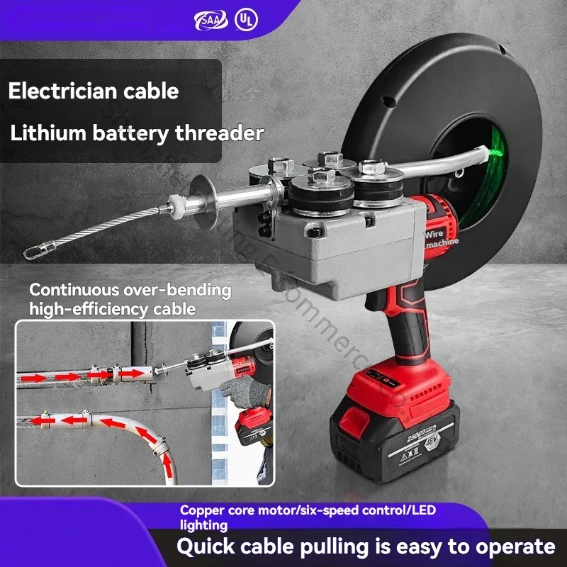 1pc Wire Threading Machine Electrician Wire Drawing Multi Power Electric Perforation Pulling Pipeline Wiring Threading Tool