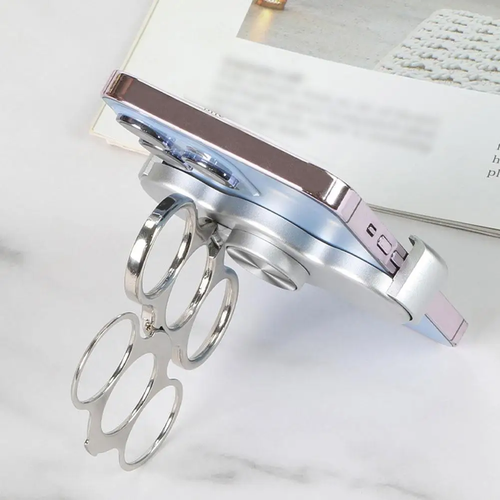 

Dual-RingThree-Finger Back Clip Mount Phone Stand Strong Magnet Lazy Portable 360° Rotation Adjustable Universal Desktop Phone