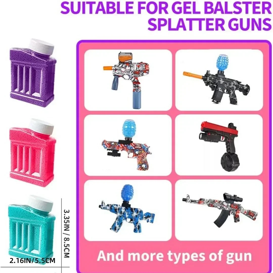 100000PCS 7-8 มม.ลูกปัดเติมกระสุนเจล Splater Ball Blaster กระสุนสําหรับเจลสําหรับ 416 AK p90 ปืนของเล่น Ammos