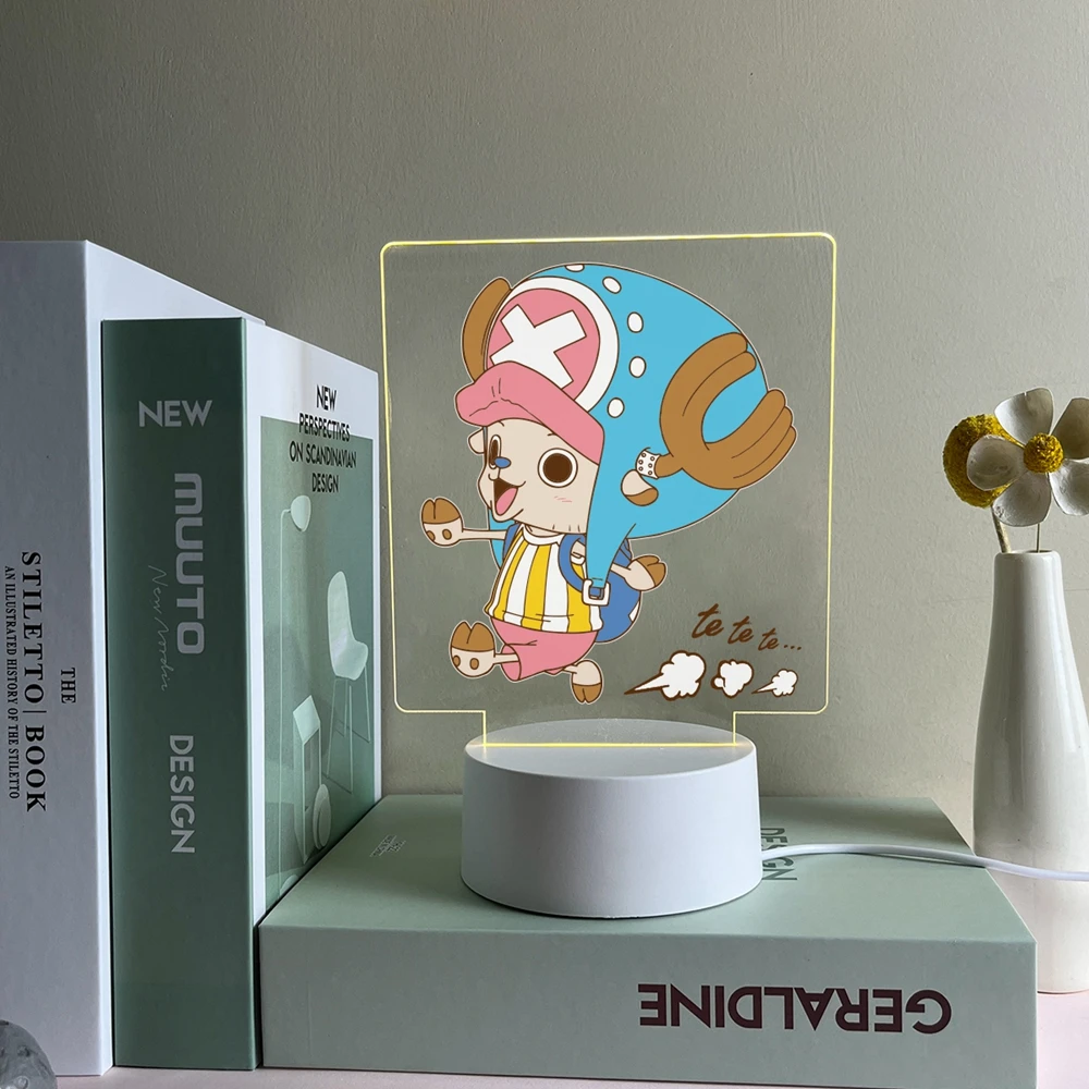 

Hot Sale anime adventure Led Table Lamp Print one piece 3D Visual Acrylic Night Light Birth day gift home decor