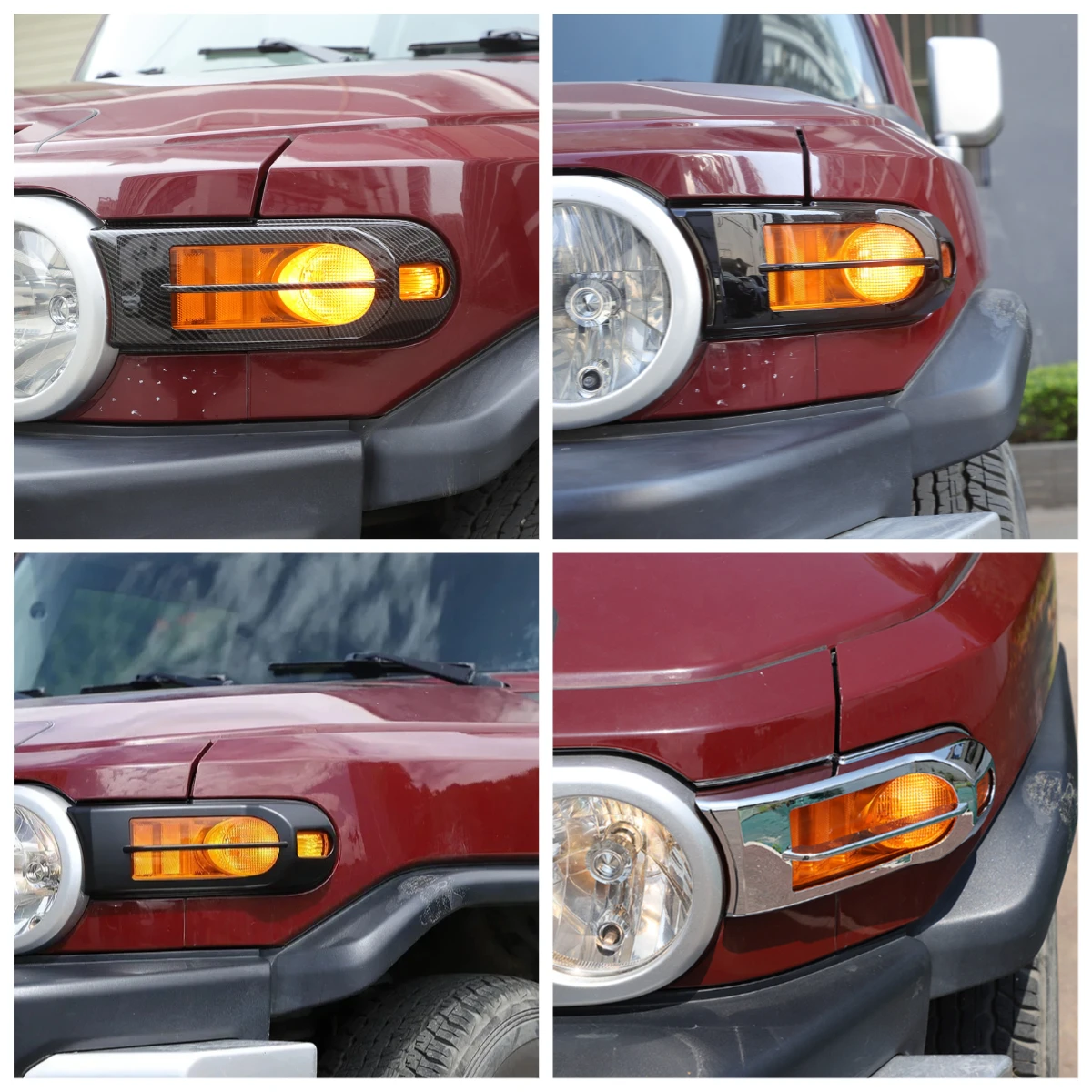 

Для Toyota FJ Cruiser 07-21: накладки на передние противотуманные фары и задние фонари (матовый черный/глянцевый серебристый) – аксессуары для модификации автомобиля