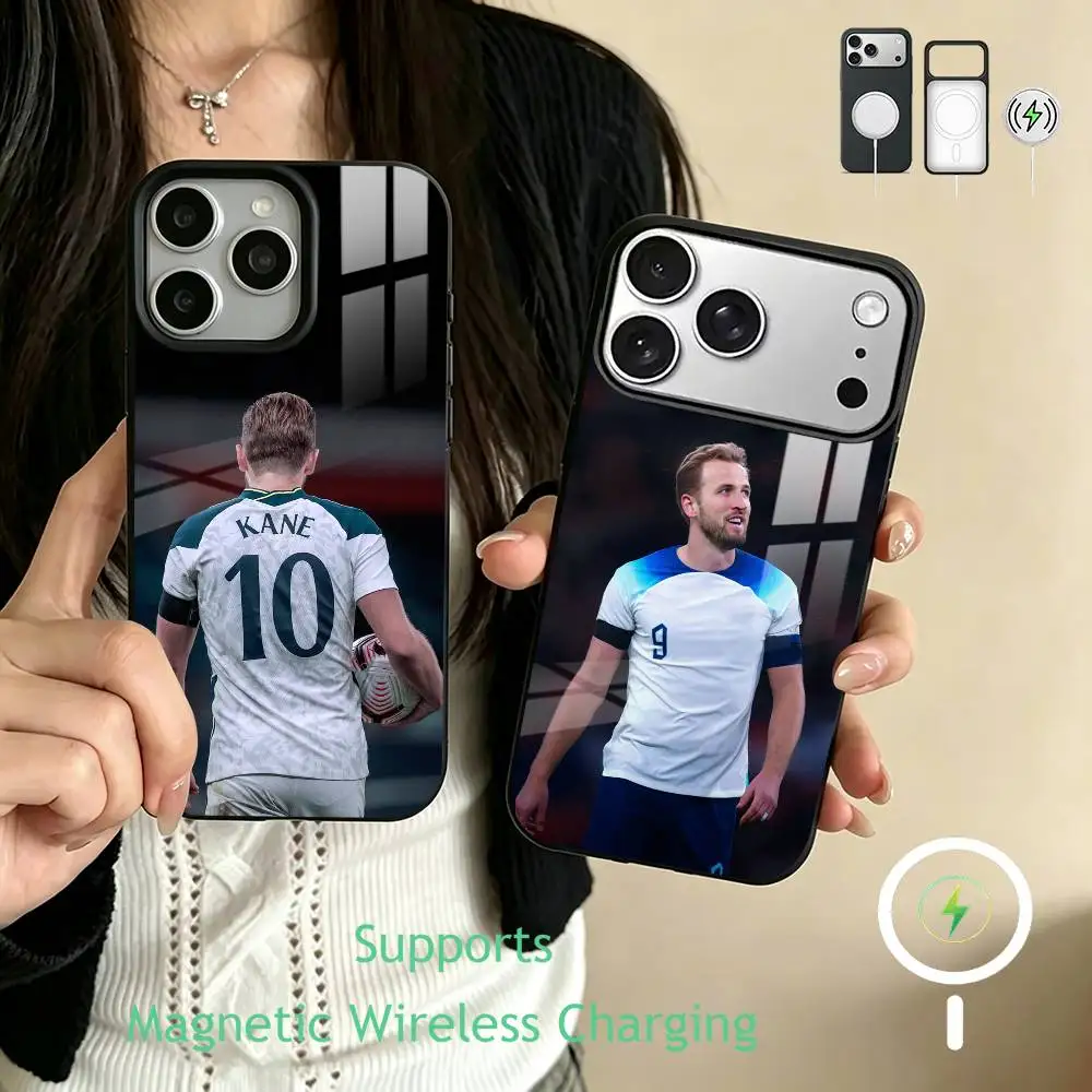

Harry-Y kane Football P-Player Phone Case For iPhone17,16,15,14,13,12,11 Plus,Pro Supports Magnetic Wireless Charging