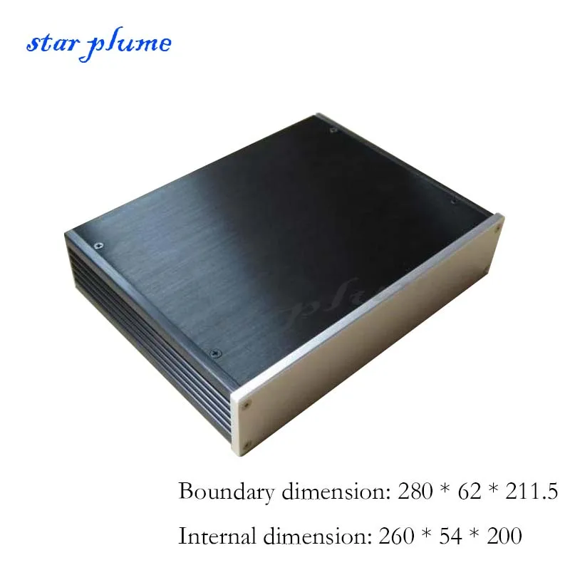 StarPlume Châssis Tout aluminium Convient à Préamplificateur/Amplificateur/DAC/Ampli/Décodeur (280*62*211.5) Coque En Aluminium Châssis BRICOLAGE