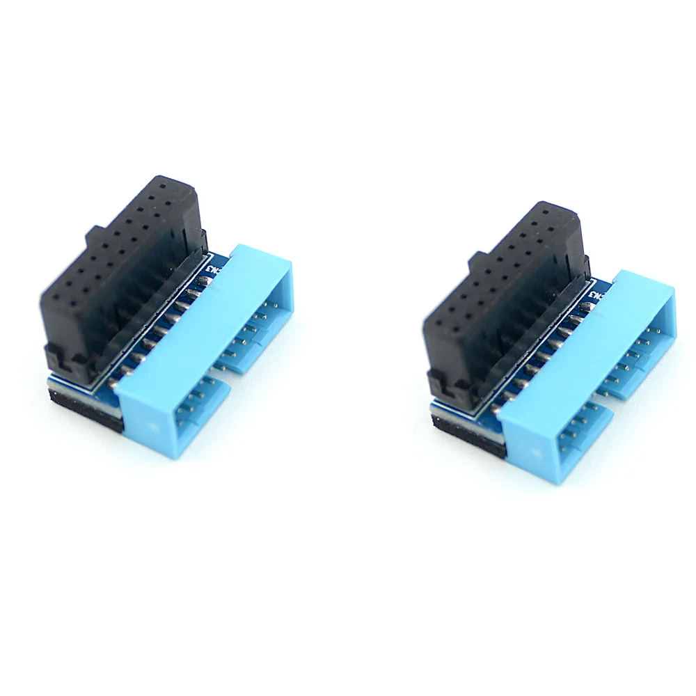 2Pcs USB3.0 19/20Pin Steering Joint Computer Motherboard Plug, TypeA