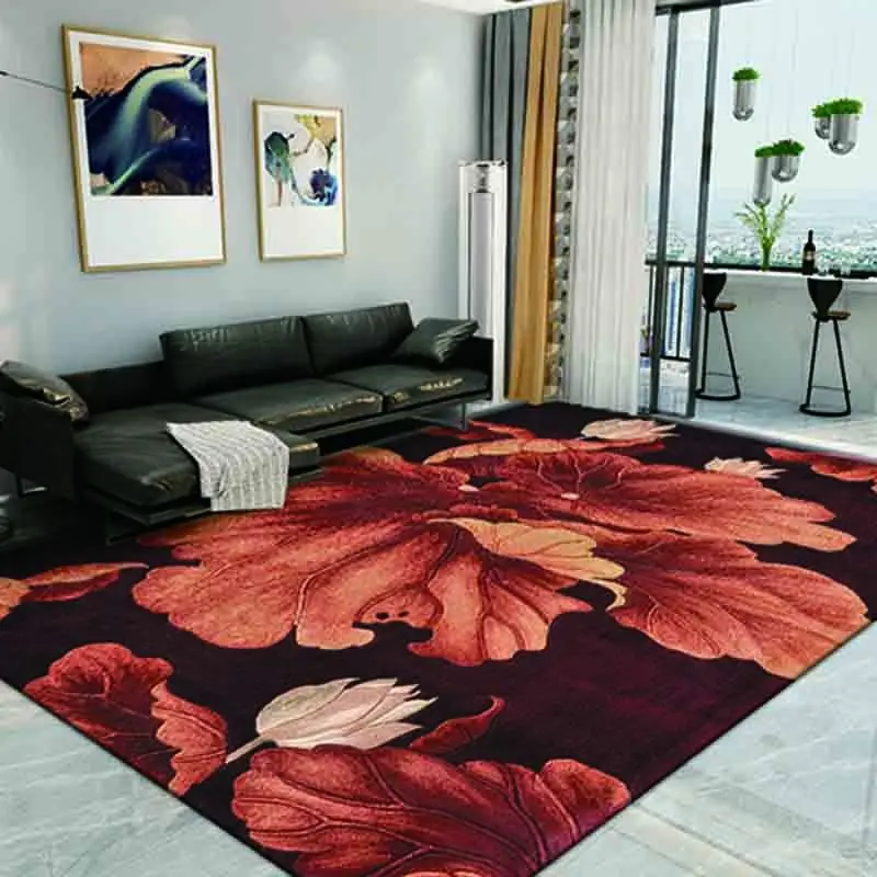 

Gorgeous Big Floral Carpets for Children Bedroom, Soft Floor Mat, Home Living Room, Anti-slip Area Rug, Bathroom, Kitchen Mat