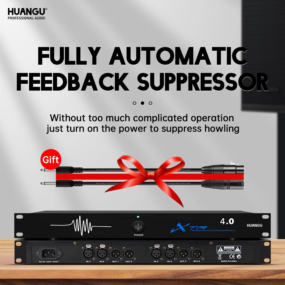 

Feedback Destroyer Processor 4 Channel Stage Karaoke Audio Signal Frequency Shift Microphone Automatic Pro Feedback Exterminator