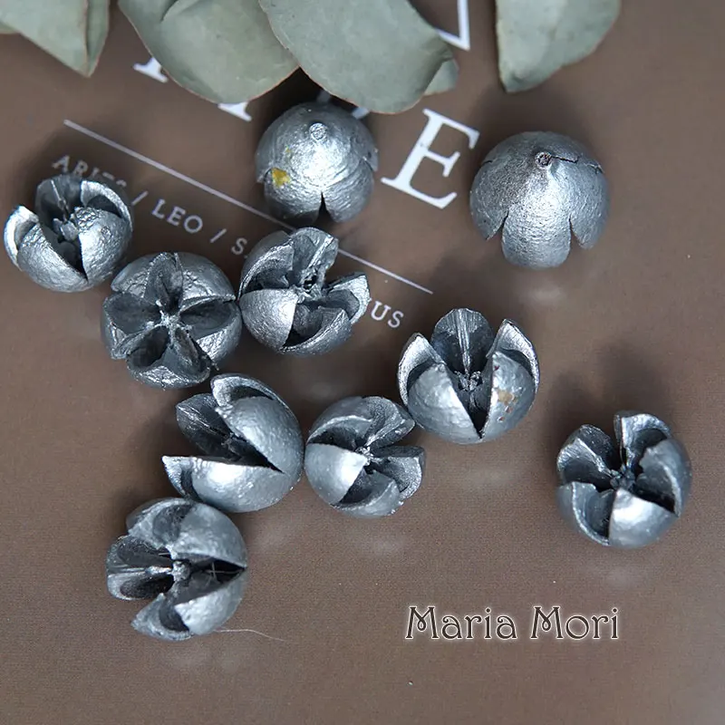 Gold Silver Dried Fruits Christmas Home Decor Garland Ingredients Retro Texture Pinecone Acorn DIY Wreath Flowers