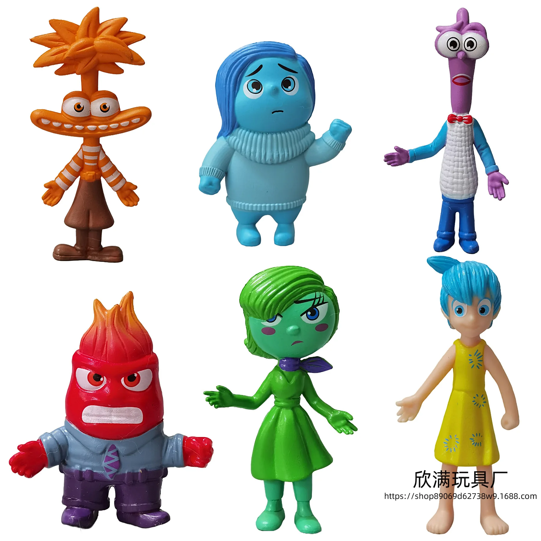 

5/6pcs Inside Out 2 Anime Anxiety Anger Disgust Fear Disney PVC Doll Cute Model Baking Decoration Ornaments Children Toy Gifts