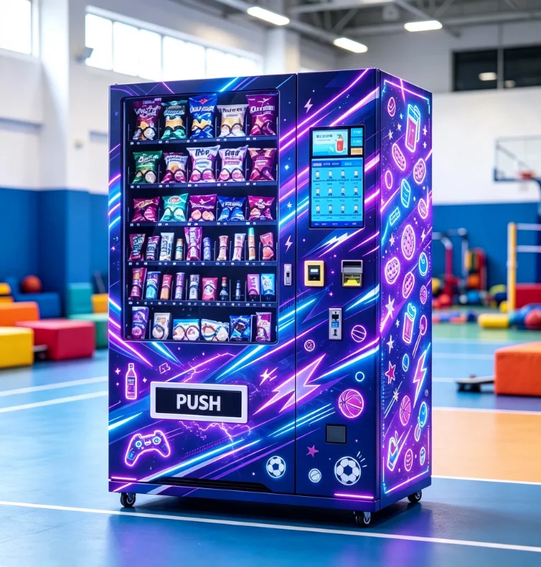 Smart Compressor Cooling Vending Machine 15.6 Inch Touch Screen Customized 300 to 600 Pieces Storage With SDK Development