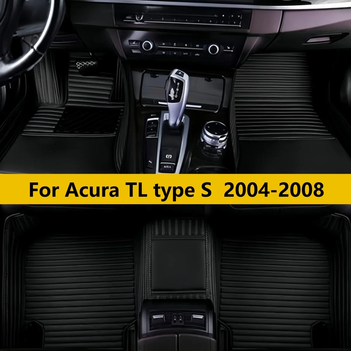 

Автомобильные коврики для Acura TL type S 2004-2008 годов выпуска, кожаные, люкс, полный комплект, ковровые покрытия, аксессуары для салона автомобиля.