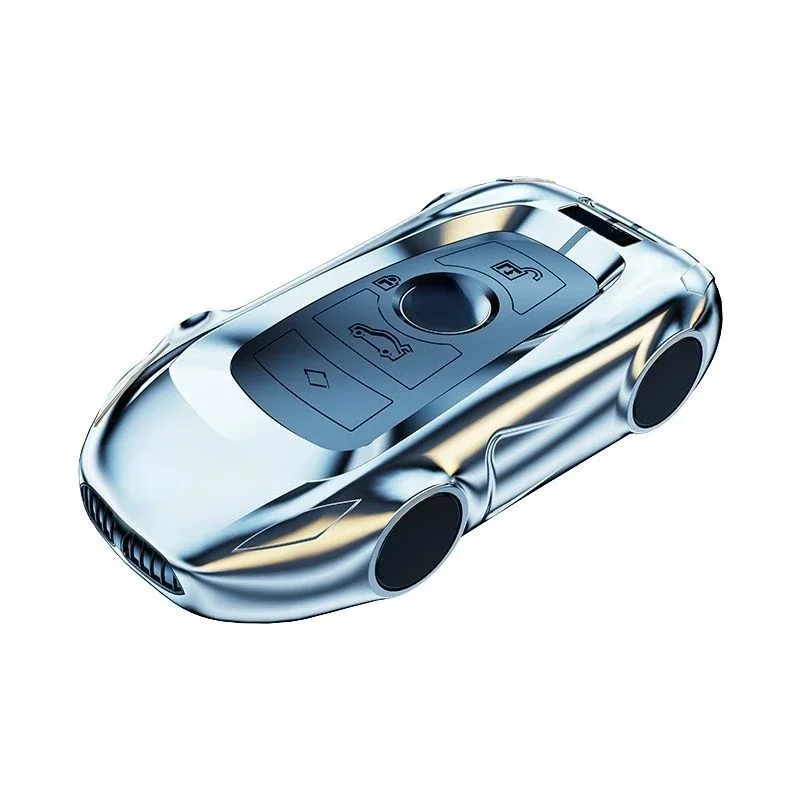 For BMW 3 5 Series X1 X3 X4 X5 X6 G20 G30 G05 G01 G02 Zinc Alloy Silver Car Key Case Keyless Cover Key Shell Car Accessories