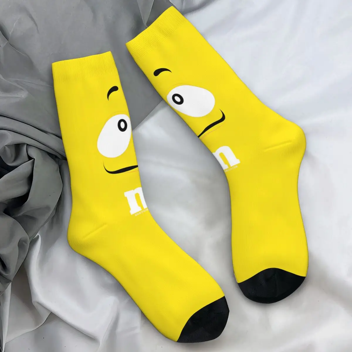 M Chocolate Beans Socks Spring Stockings Modern Women Men High Quality Socks Design Running Sports Anti Slip Socks