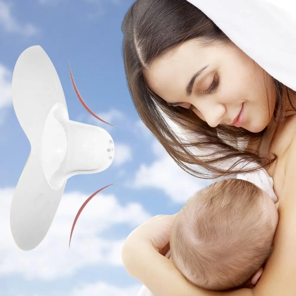 2Pcs/Box Silicone Nipple Protector Ultra-thin Butterfly Shape Nursing Supplies Breastfeeding Device Anti-bite Nipple Stickers view 3