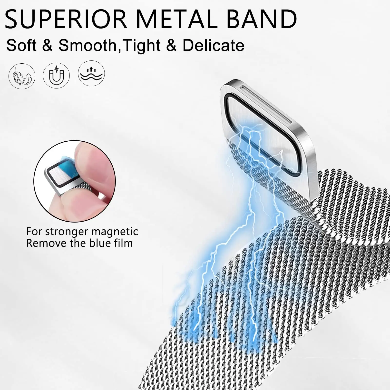 Milanese loop For fitbit charge 6 5 band replacement charge6 wristband stainless steel magnetic bracelet fitbit charge 5 Strap