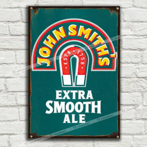 John Smiths ExtraVintage Metal Tin Plaque Signs Man Cave Pub Club Cafe TIKI BAR