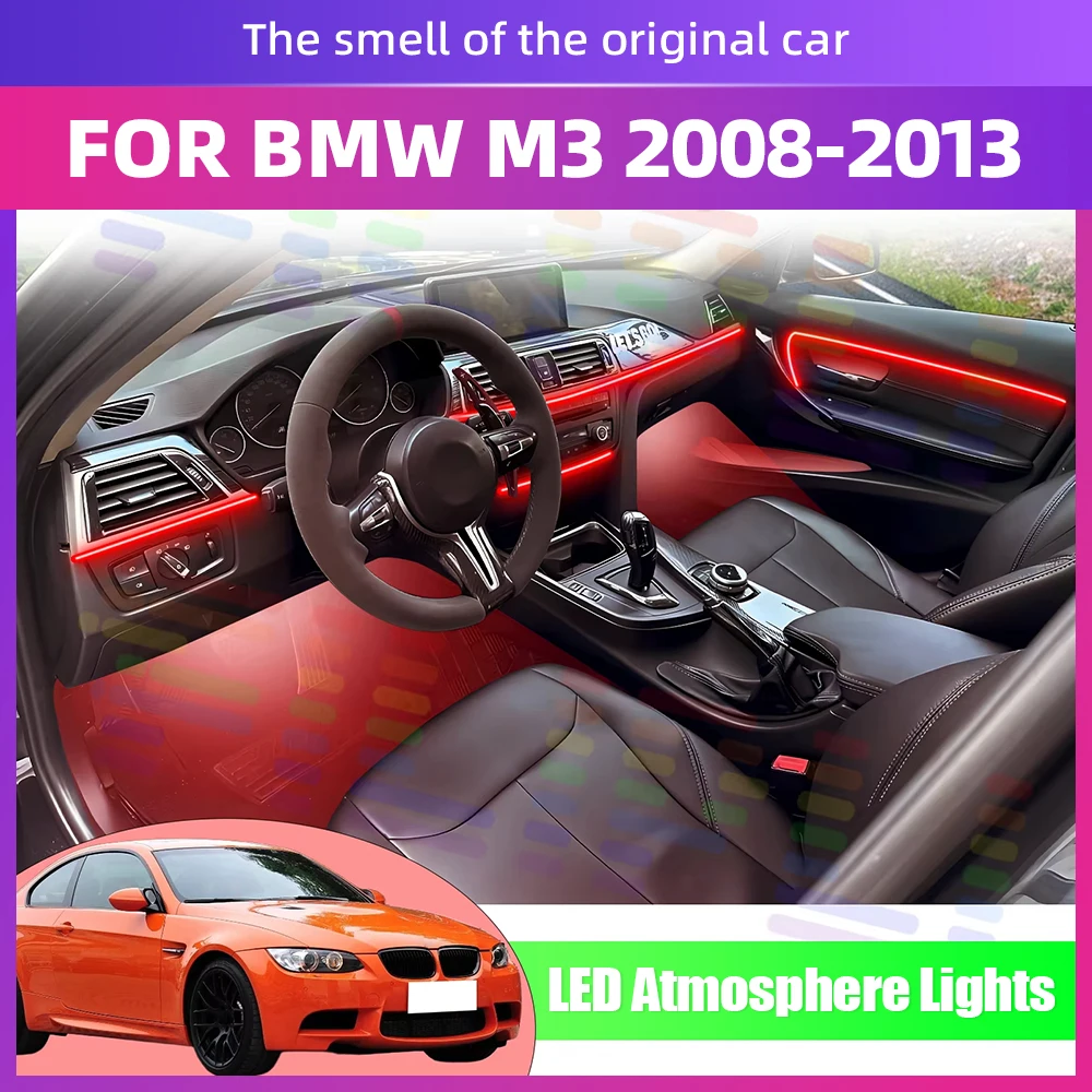 

Car kit Interior Decorative Lamps For BMW M3 E90 Acrylic LED Lighting Strip 64Color APP Enabled to Improve Driving Ambiance