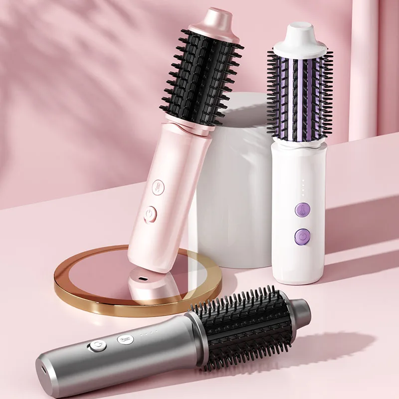Charging Wireless Hair Curler 2 In 1 Straightening Curling Comb Portable Fluffy High Cranial Top Hair Styling Tool - view 2