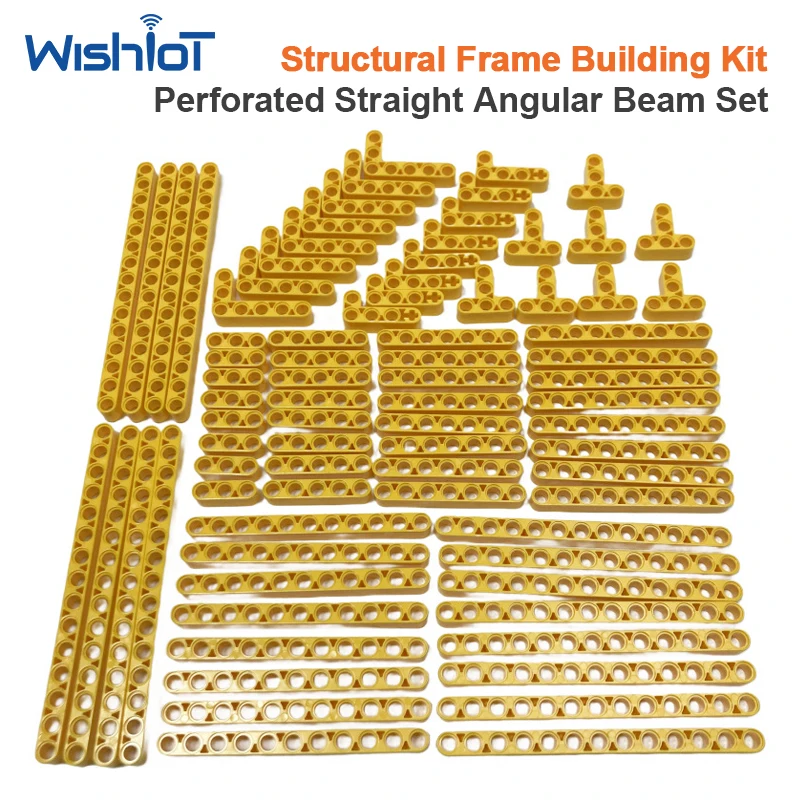 MOC Technical Parts Thick Liftarm Bent Beam Hole Lever Connector Block Set Compatible 9686 Educational Building Blocks Toy