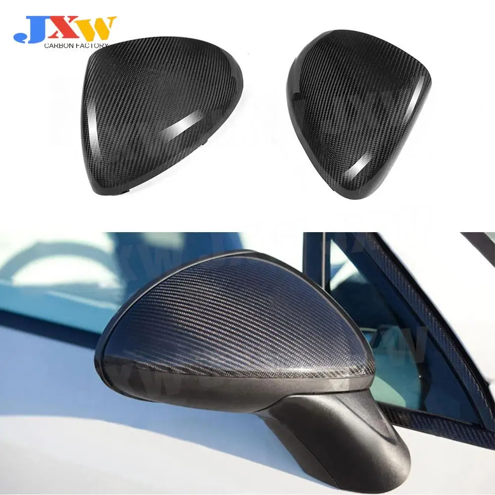 

Dry Carbon Fiber Car Rearview Mirror Caps Trim Door Side Shell Covers Sticker For Porsche Cayenne 958.1 2011-2014