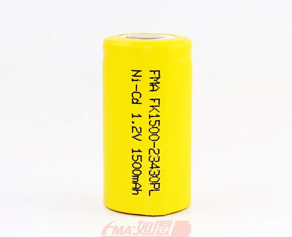 20Pcs Ni-Cd Sub C SC 1.2V 1200mAh 1500mAh 1800mAh Rechargeable Battery for Emergency Exit Light Backup power Powertools Drill