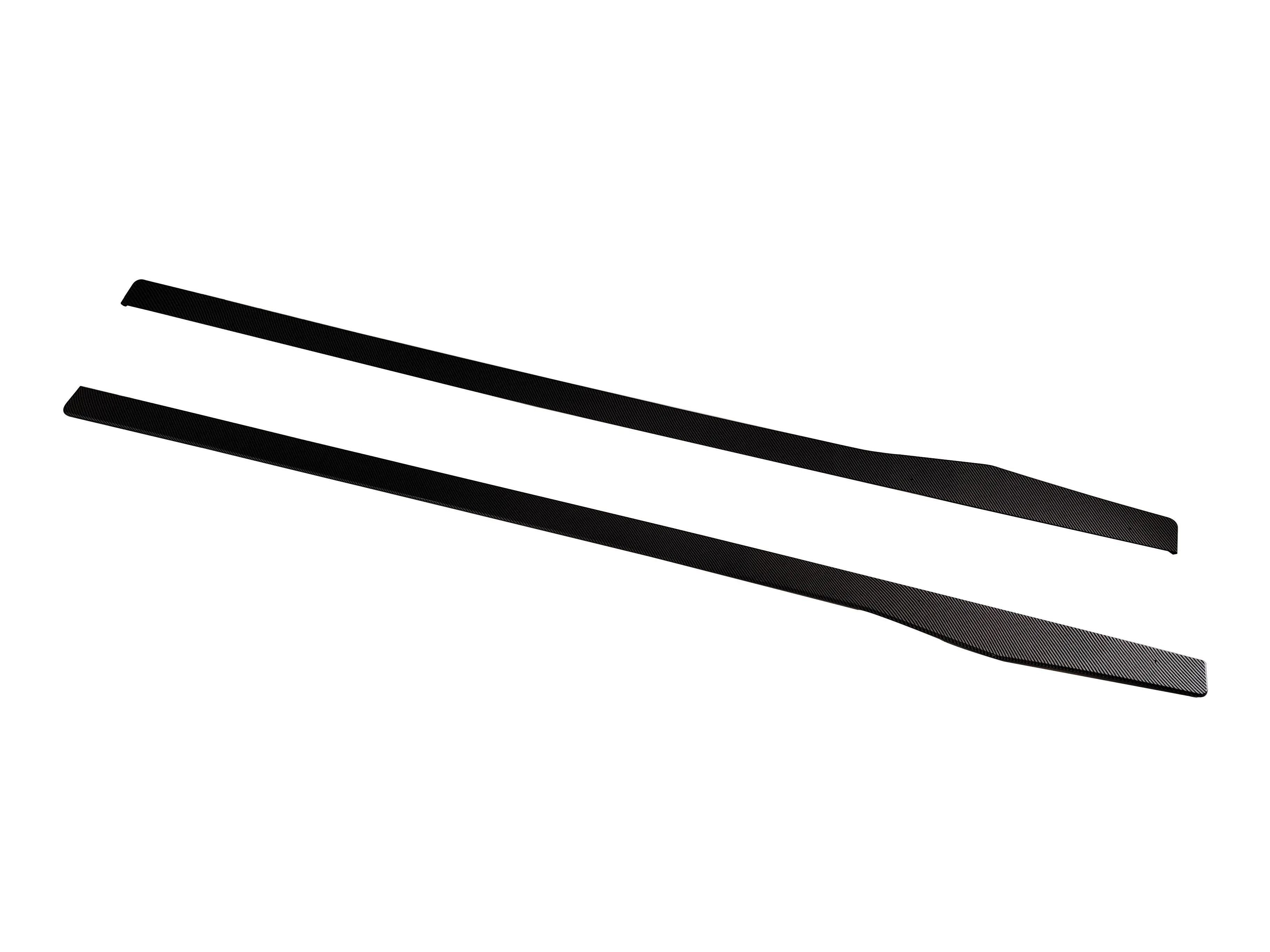 W205 PSM スタイルサイドスカート車の外装アクセサリーカーボンファイバールックサイドスカート C クラス W205 C63