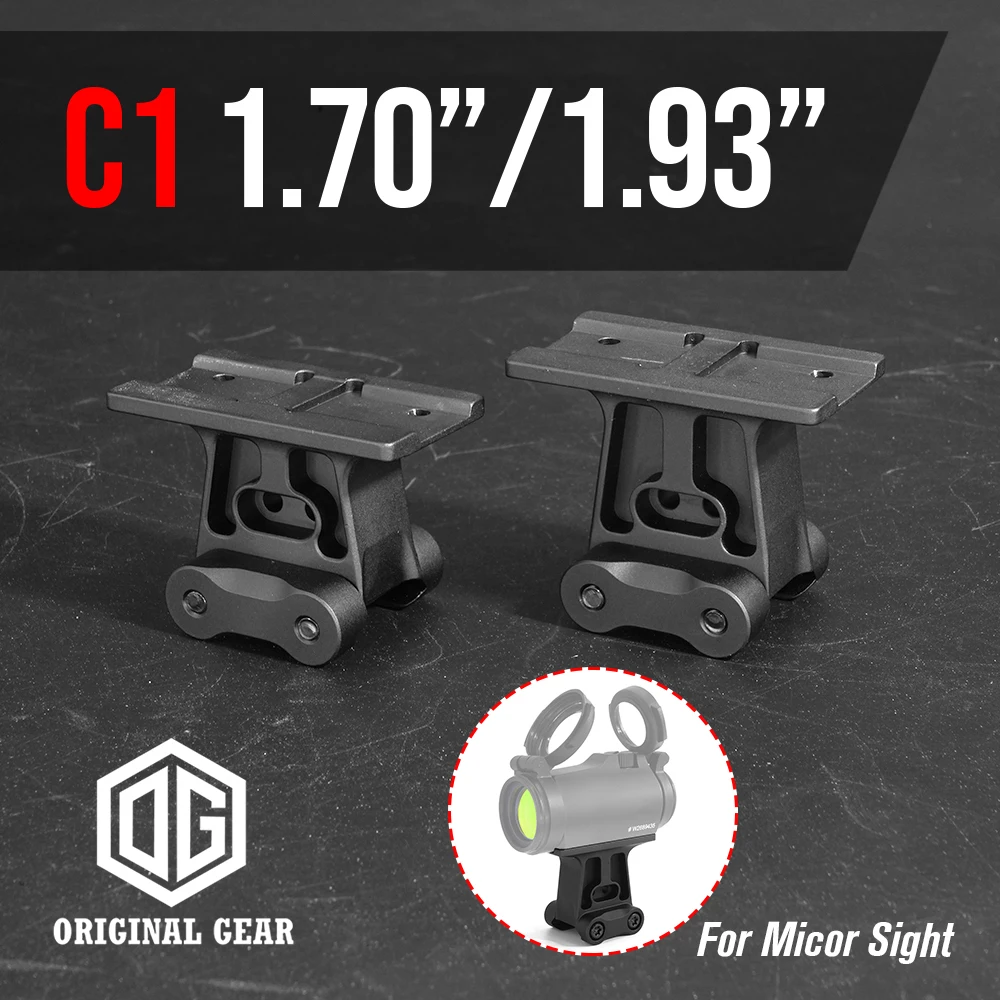 2024 nuovo C1 Tactical Red Dot Sight Mount 6068 metallo alluminio CNC per caccia e softair 1.70 \