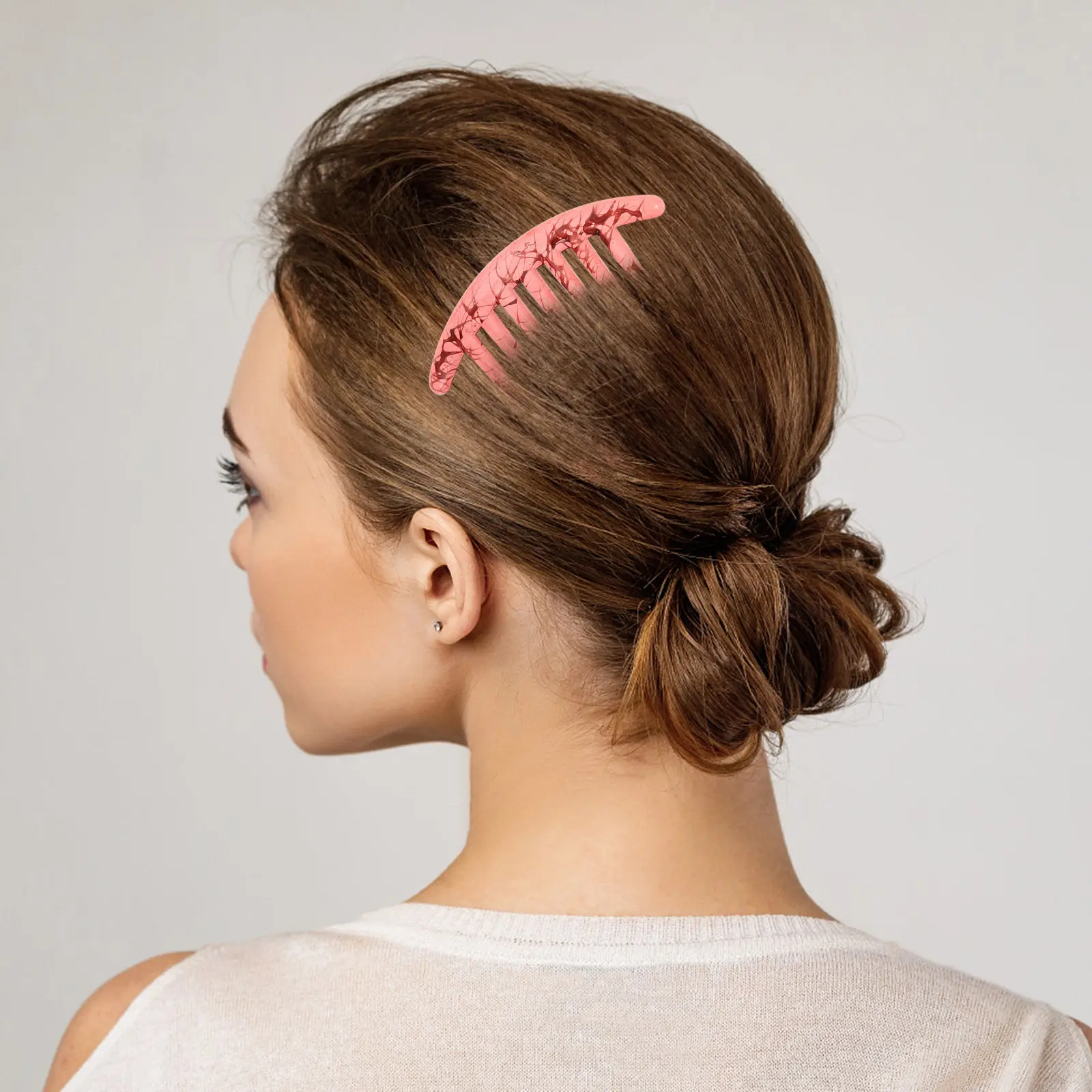 

Набор из 4 элегантных французских расчесок для женщин: боковые расчески, декоративные аксессуары для волос для укладки челки и причесок, минималистичный дизайн