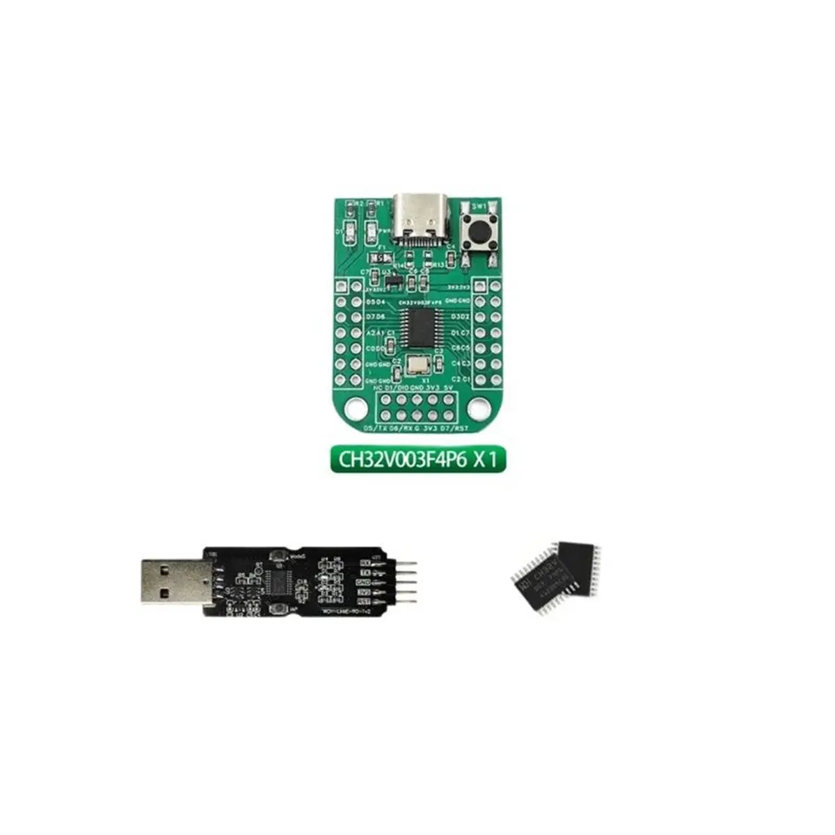 A41T CH32V003 EVT Development Board CH32V003F4P6 MCU RISC-V2A 1-Wire SDI System Main Frequency 48MHz WCH