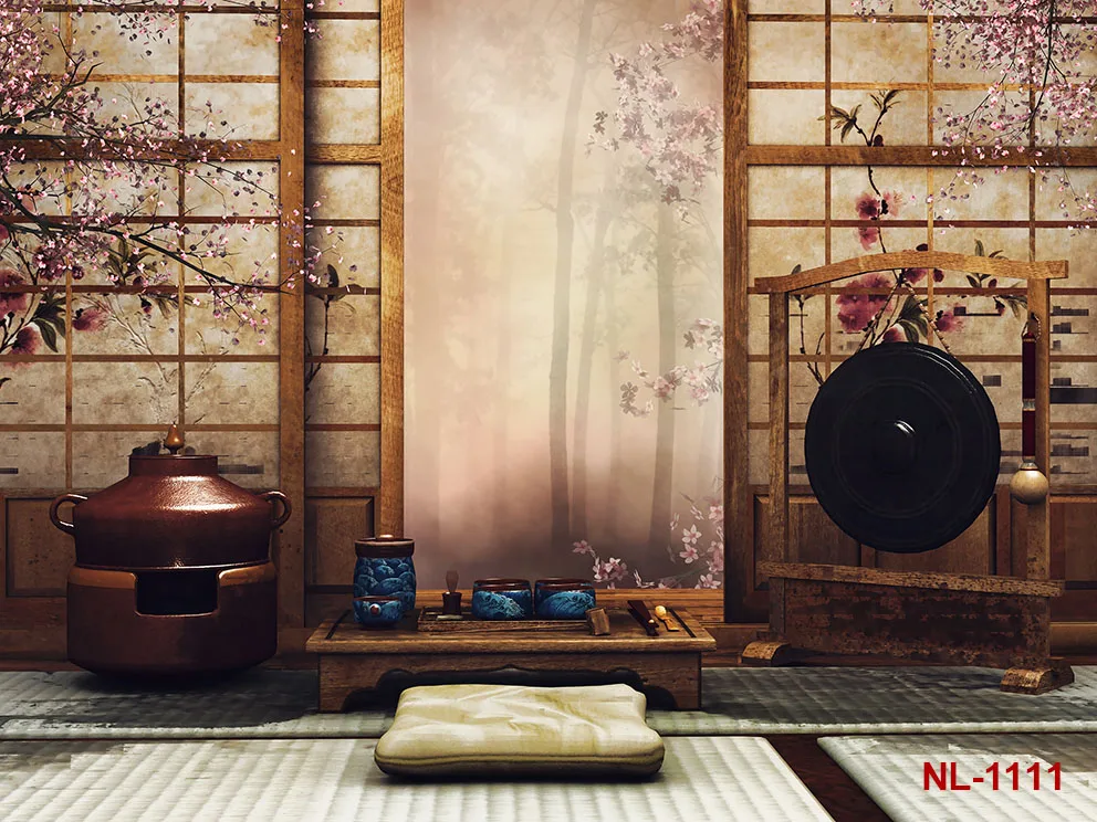 Japan Street Cherry Blossom Landscape Snow Mountains Photography fondali sfondi fotografici per Studio fotografico