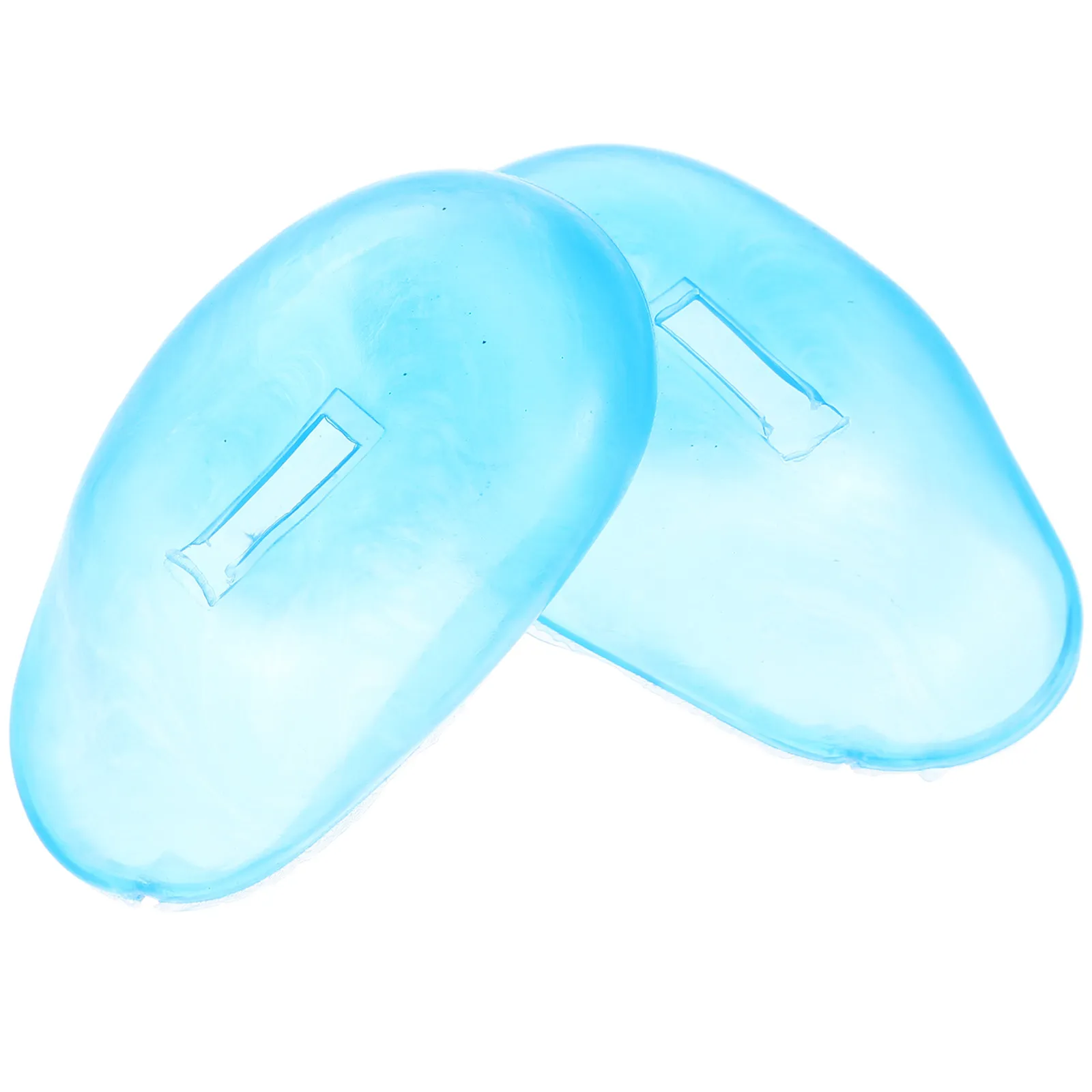 2Pcs Flexible Silicone Ear Shields for Hair Dye Water Protection Salon Styling Noise Reduction Reusable Ear Cover Blue