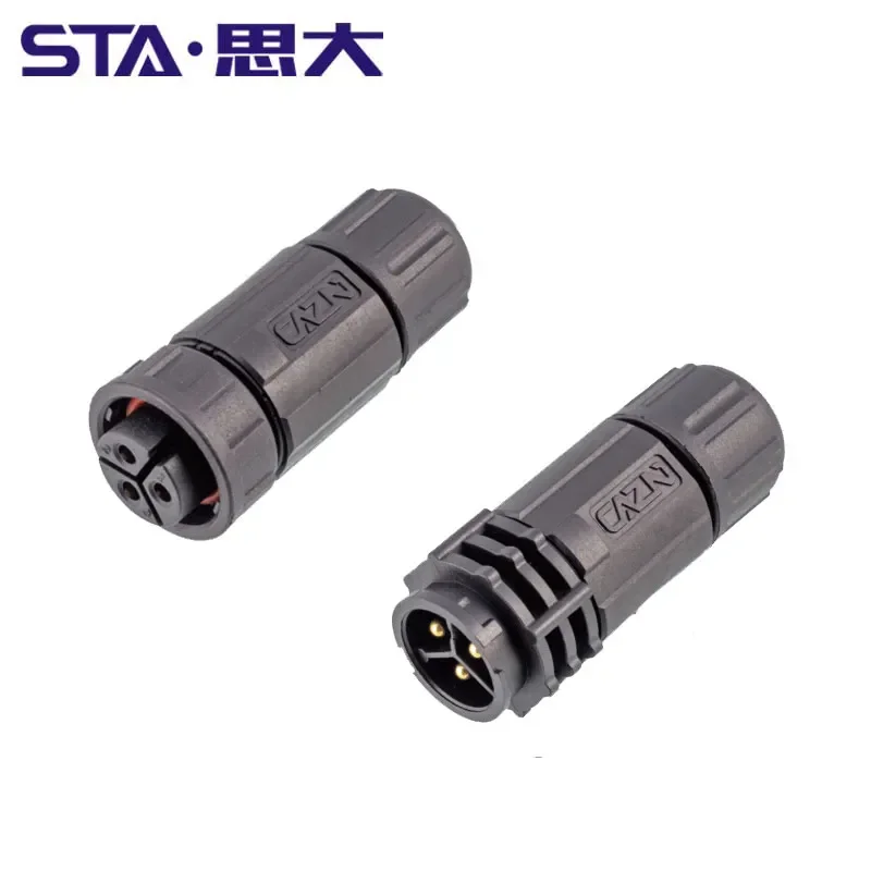 IP68 LED Straight Female Field Installable Connector 2-18Pin Mating Plug 60V 120V Waterproof Circular Electrical Aviation Bayone