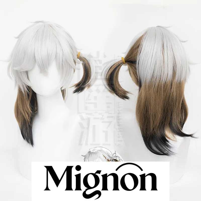 

Обратный: парик для косплея Dkeke 1999 года, имитация кожи головы, завязанные волосы, подарок на Хэллоуин