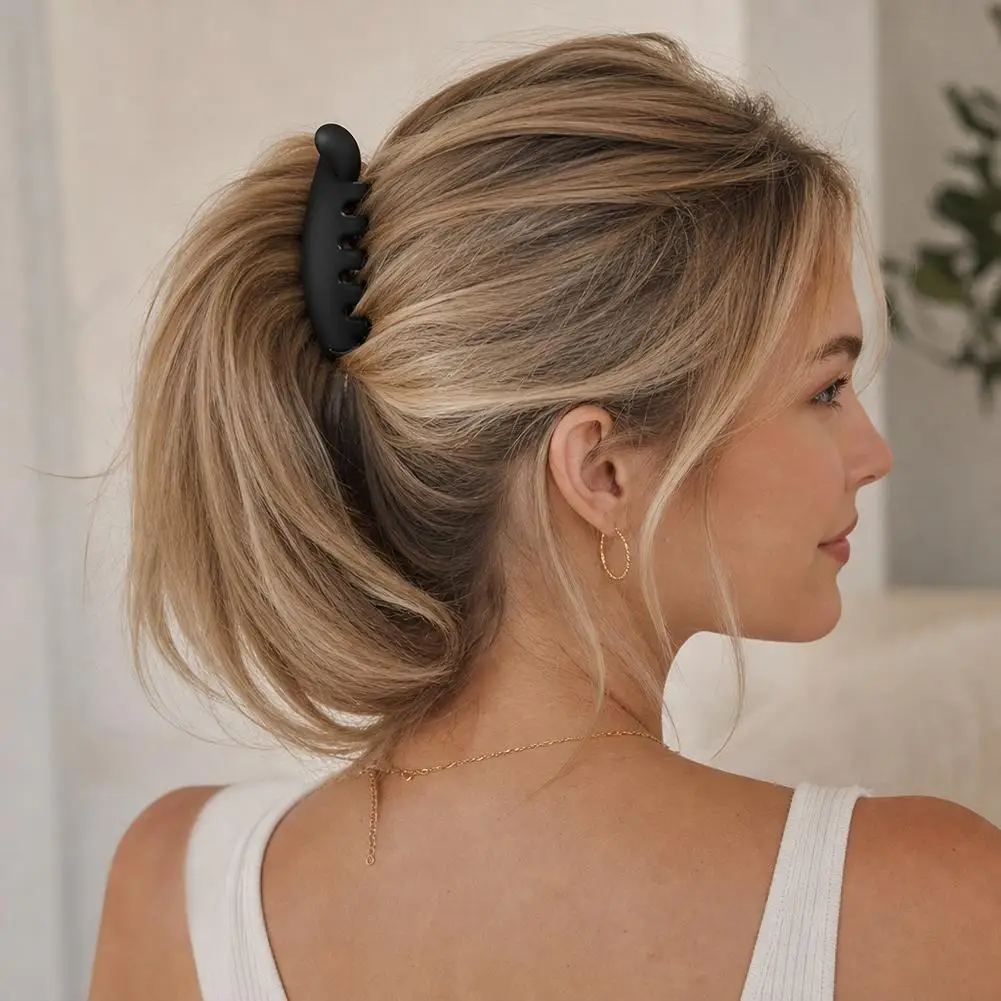 Bananen-Haarspange für Frauen, rutschfest, für hohe Pferdeschwänze, starker Halt, französische Twist-Haarspange für dickes Haar, Haaraccessoires – Detail 11