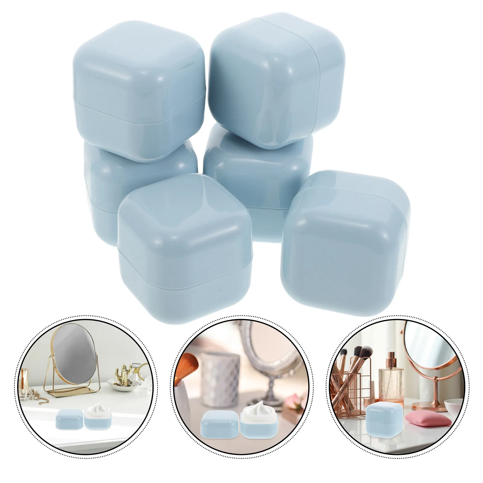 

10Pcs 50G Double-Walled Jars Refillable Airtight Cream Containers for Face Lotion Skincare Travel Leakproof Plastic Jar