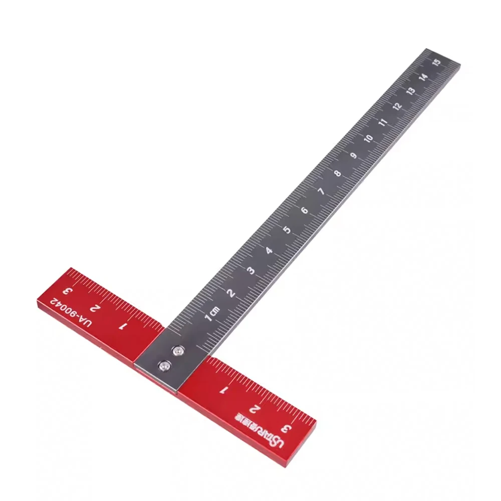 UA90042  Aluminum T-type Right Angle Ruler T Square for Drawing DIY Crafts Model Building Tool Measuring Cutting Scribing Tools