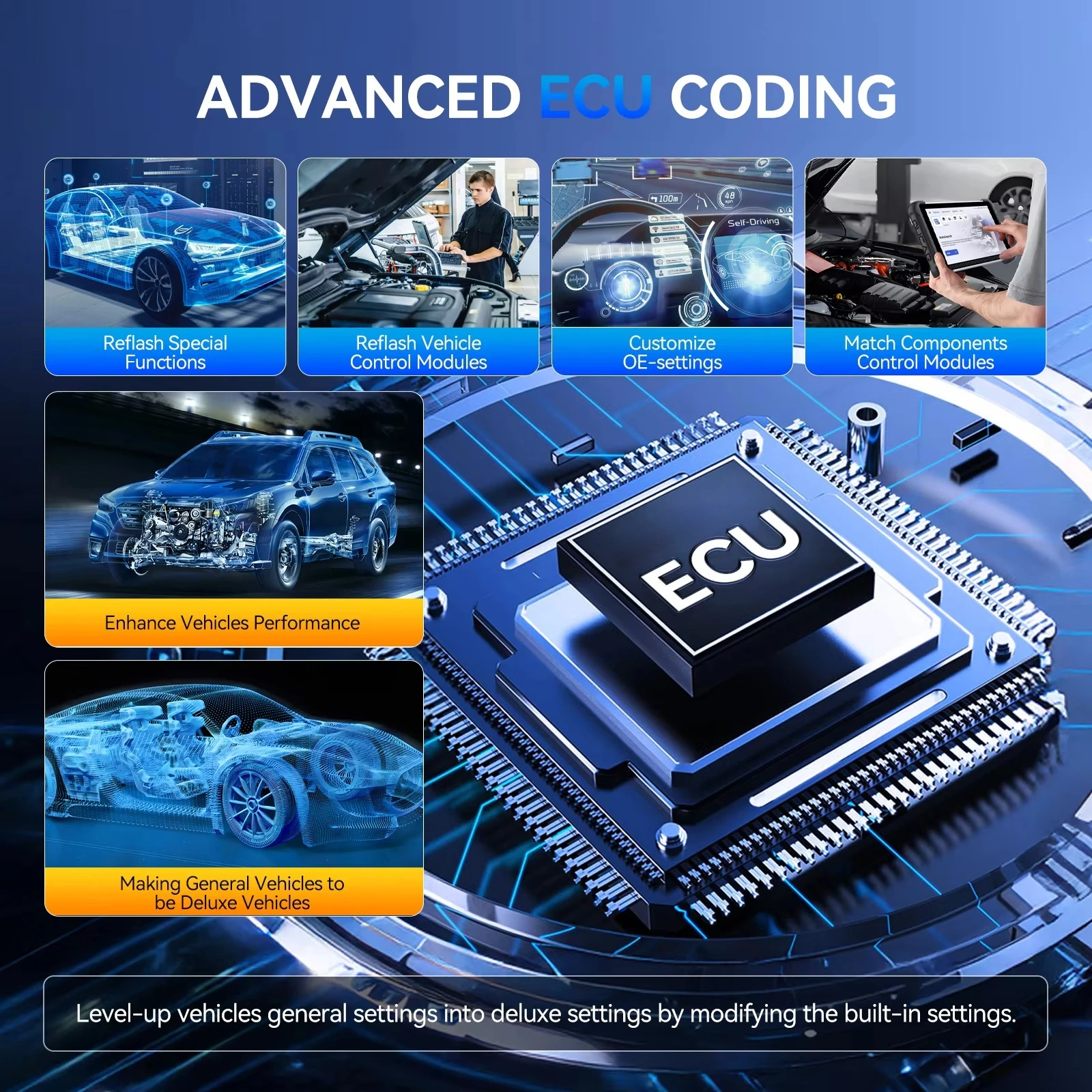 892BT AI Diagnostic Tools All System Bidirectional OBD2 Scanner 34 Resets Update Scan Tool